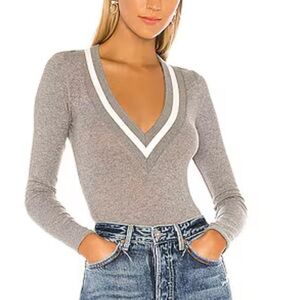 Lovers and Friends Natasha Bodysuit in Heather Grey